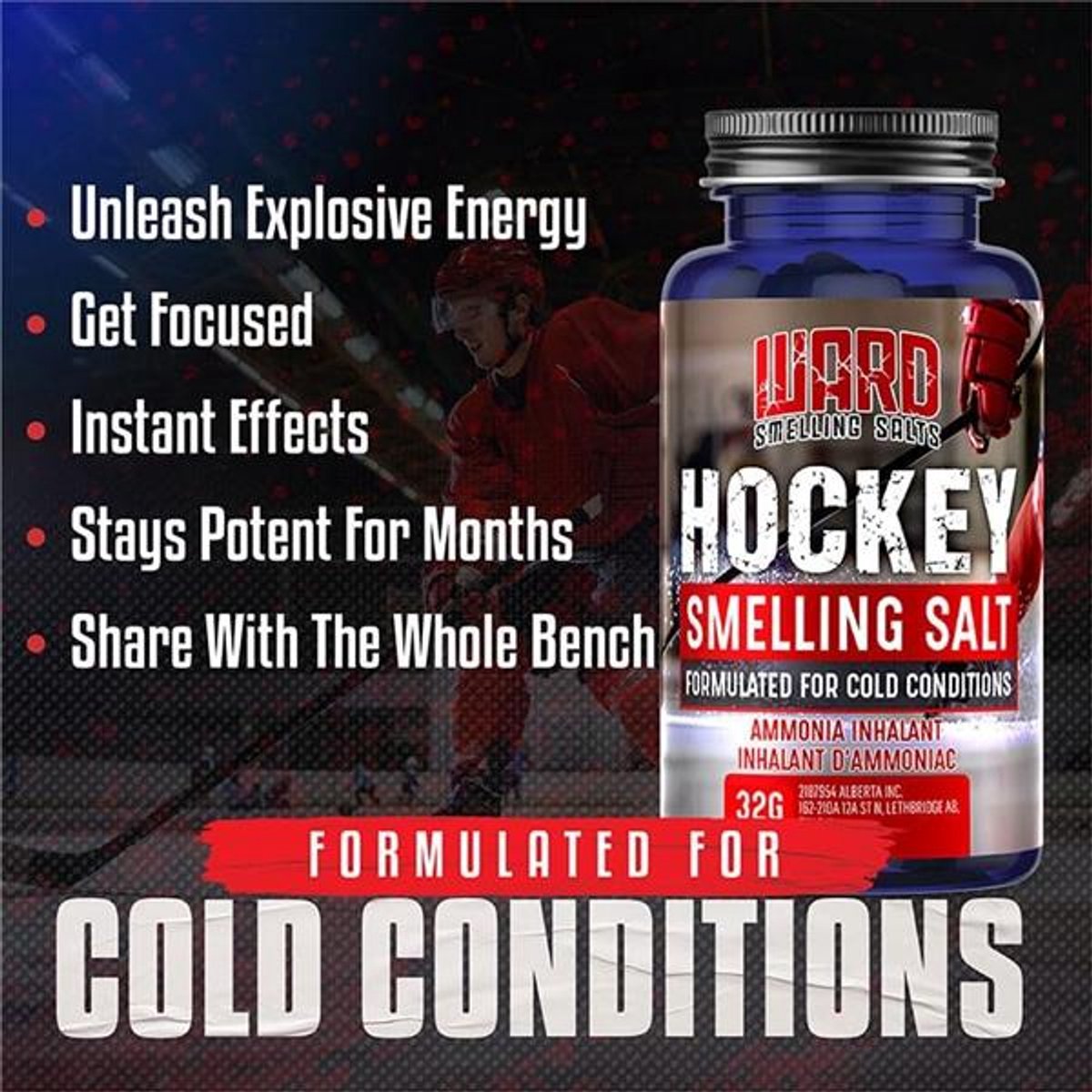 WARD - Smelling Salt - Hockey - Training - Booster - Workout